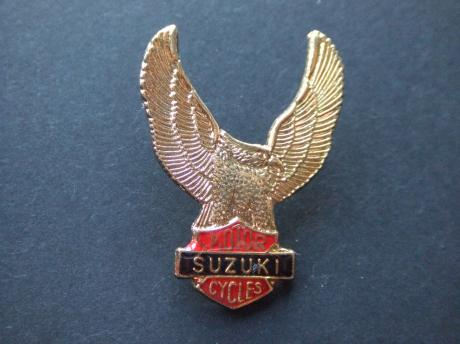 Suzuki Motor cycles rood-zwart wing